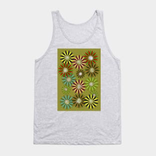 Green Floral Poetry Tank Top